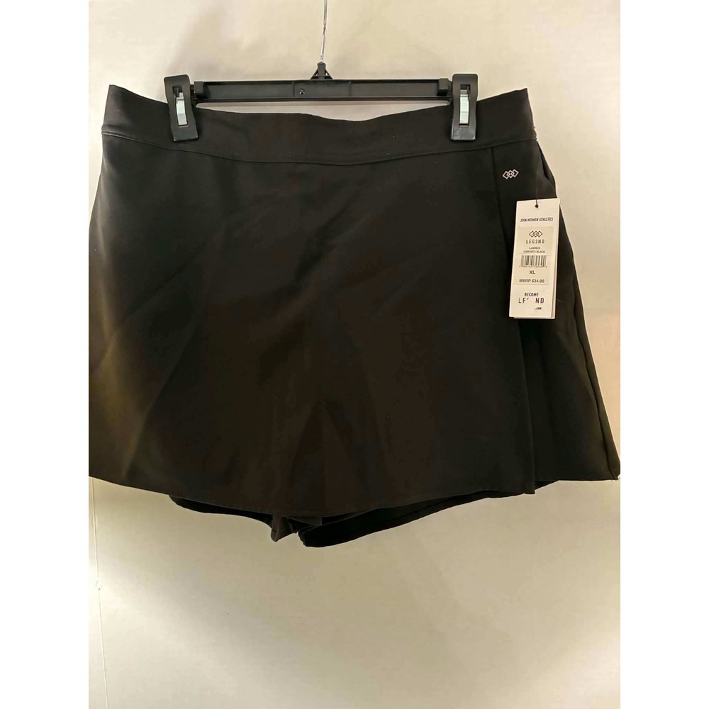 Leg3nd Womens Black Athletic Wrap Front Skort XL New With Tags Activewear Golf